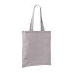 Tote bag en coton et polyester avec longues anses 120 g/m2 couleur gris deuxième vue