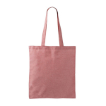 Tote bag en coton et polyester avec longues anses 120 g/m2 couleur rose première vue
