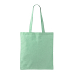 Tote bag en coton et polyester avec longues anses 120 g/m2 couleur vert clair première vue