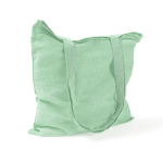 Tote bag en coton et polyester avec longues anses 120 g/m2 couleur vert clair deuxième vue