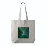 Tote bag en coton et polyester avec longues anses 220 g/m2 couleur gris cinquième vue