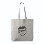 Tote bag en coton et polyester avec longues anses 220 g/m2 couleur gris sixième vue