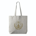 Tote bag en coton et polyester avec longues anses 220 g/m2 couleur gris vue détaillée