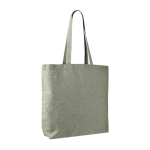 Tote bag en coton et polyester avec longues anses 220 g/m2 couleur vert foncé deuxième vue