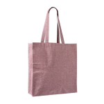 Tote bag large en coton et polyester finition chinée 240 g/m2 couleur bordeaux deuxième vue