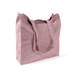 Tote bag large en coton et polyester finition chinée 240 g/m2 couleur bordeaux troisième vue