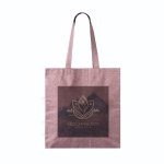Tote bag large en coton et polyester finition chinée 240 g/m2 couleur bordeaux quatrième vue
