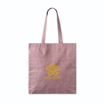 Tote bag large en coton et polyester finition chinée 240 g/m2 couleur bordeaux cinquième vue