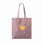 Tote bag large en coton et polyester finition chinée 240 g/m2 couleur bordeaux sixième vue
