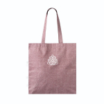 Tote bag large en coton et polyester finition chinée 240 g/m2 couleur bordeaux vue détail 3