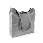 Tote bag large en coton et polyester finition chinée 240 g/m2 couleur noir troisième vue