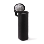 Housse isotherme noire pour bouteille avec poignée de transport couleur noir quatrième vue