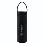 Housse isotherme noire pour bouteille avec poignée de transport couleur noir sixième vue