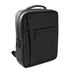 Sac à dos de travail pour ordinateur portable en cuir synthétique 15'' couleur noir deuxième vue