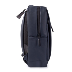 Sac à dos de travail pour ordinateur portable en cuir synthétique 15'' couleur bleu marine troisième vue