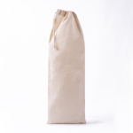Sac pour baguette en coton recyclé avec fermeture à cordon couleur naturel première vue