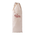 Sac pour baguette en coton recyclé avec fermeture à cordon couleur naturel quatrième vue