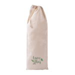 Sac pour baguette en coton recyclé avec fermeture à cordon couleur naturel cinquième vue