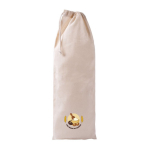 Sac pour baguette en coton recyclé avec fermeture à cordon couleur naturel sixième vue