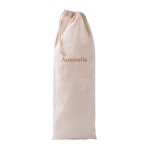 Sac pour baguette en coton recyclé avec fermeture à cordon couleur naturel vue détaillée