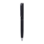 Stylo élégant à mécanisme rotatif à encre bleue couleur noir première vue