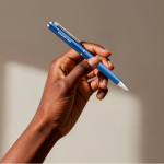 Stylo élégant à mécanisme rotatif à encre bleue couleur bleu sixième vue