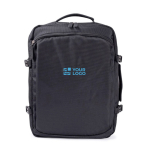 Sac à dos de voyage compatible trolley et ordinateur portable 15'' couleur noir avec zone d'impression