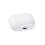 Écouteurs sans fil avec 3 heures de lecture dans un étui blanc couleur blanc cinquième vue