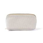 Trousse compartiment unique en polyester doux 450 g/m2 couleur naturel première vue