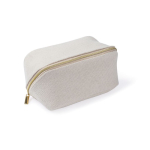 Trousse compartiment unique en polyester doux 450 g/m2 couleur naturel troisième vue