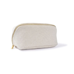 Trousse compartiment unique en polyester doux 450 g/m2 couleur naturel quatrième vue
