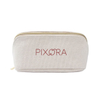 Trousse compartiment unique en polyester doux 450 g/m2 couleur naturel vue détail 2