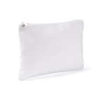 Trousse de toilette en polyester avec toucher velours, 280 g/m² couleur blanc deuxième vue