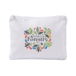 Trousse de toilette en polyester avec toucher velours, 280 g/m² couleur blanc troisième vue