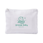 Trousse de toilette en polyester avec toucher velours, 280 g/m² couleur blanc cinquième vue
