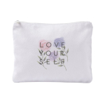 Trousse de toilette en polyester avec toucher velours, 280 g/m² couleur blanc sixième vue