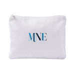 Trousse de toilette en polyester avec toucher velours, 280 g/m² couleur blanc vue détaillée