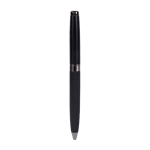 Stylo élégant en acier inoxydable avec détails chromés encre bleue couleur noir quatrième vue