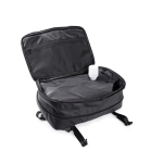 Sac à dos en similicuir pour voyages avec fonction extensible 30L couleur noir vue détail 2
