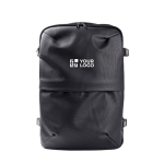 Sac à dos en similicuir pour voyages avec fonction extensible 30L couleur noir avec zone d'impression