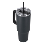 Grand mug en acier inox recyclé avec paille et ouverture 1,2 L  troisième vue