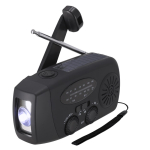 Radio portable solaire avec lampe et batterie d’urgence deuxième vue