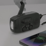 Radio portable solaire avec lampe et batterie d’urgence