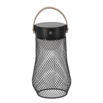 Lampe avec un design en métal avec anse supérieure en PU couleur noir première vue