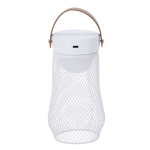 Lampe avec un design en métal avec anse supérieure en PU  troisième vue