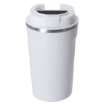 Gobelet en acier inox recyclé avec indicateur de température 400 ml couleur blanc première vue