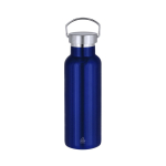 Gourde isotherme en acier inoxydable avec poignée de transport 500 ml couleur bleu première vue