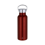 Gourde isotherme en acier inoxydable avec poignée de transport 500 ml couleur rouge première vue