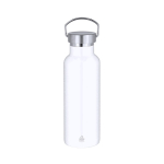 Gourde isotherme en acier inoxydable avec poignée de transport 500 ml couleur blanc première vue
