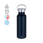 Gourde isotherme en acier inoxydable avec poignée de transport 500 ml